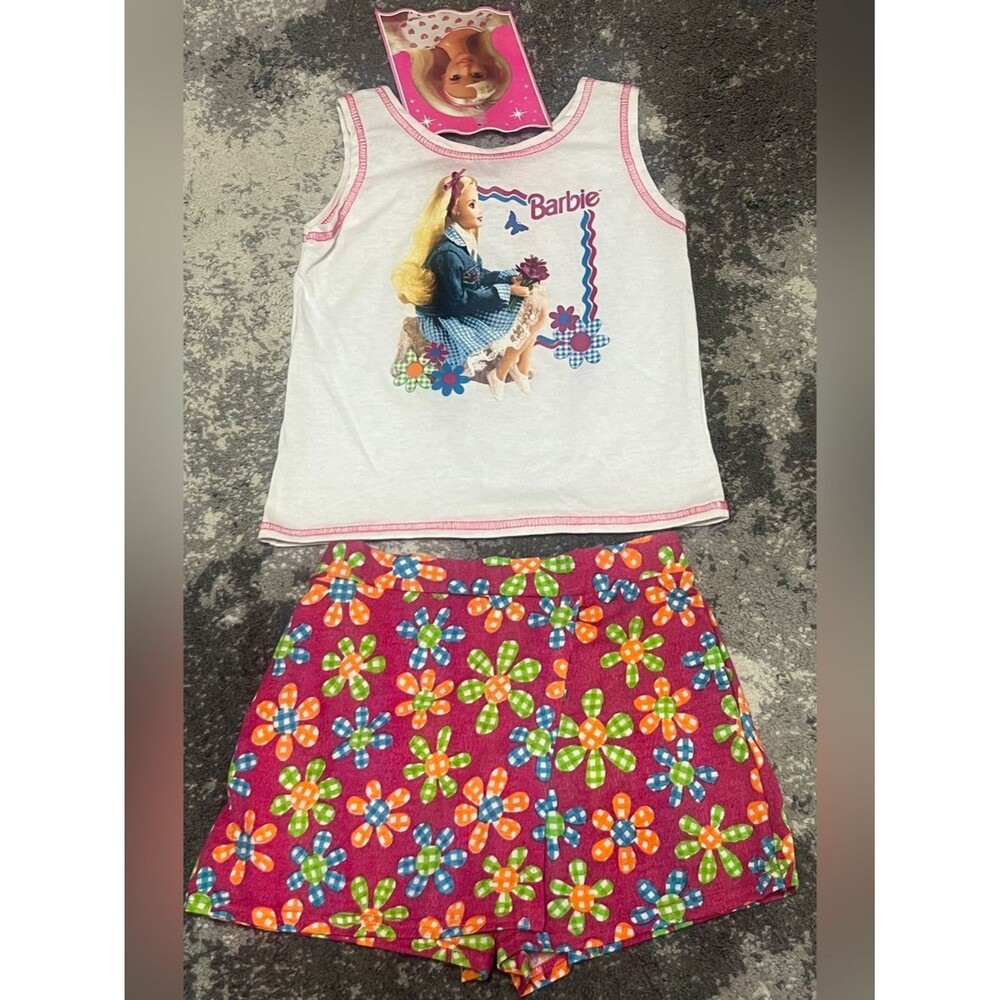 NWT Vintage 1996 Barbie 2 Piece Toddler Set Size 2T - Made in USA Retro 90s